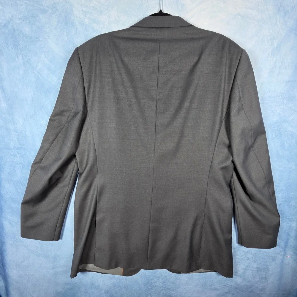 Gariani Dallas Tufo Suit Sport Coat Mens 44L Gray Super 150s Wool Made in Italy